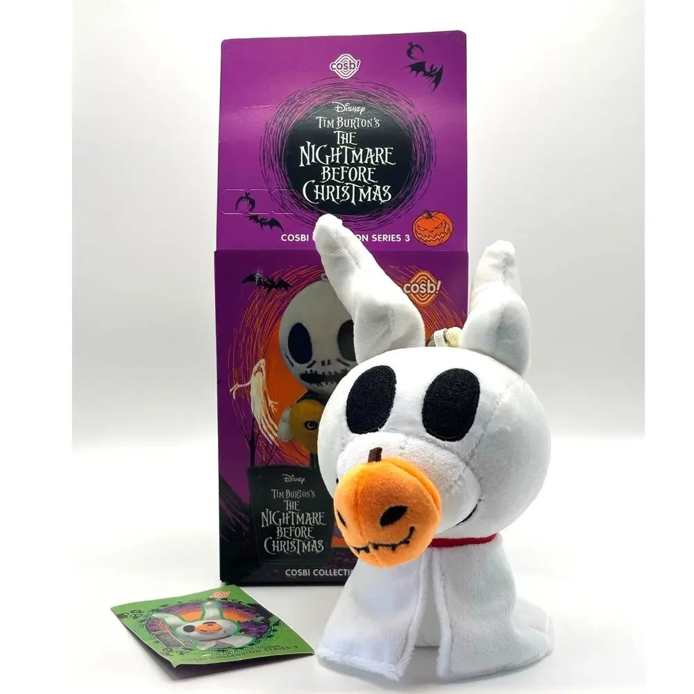 Disney x Cosbi x Nightmare Before Christmas Plush Charm/Keychain, Zero, New